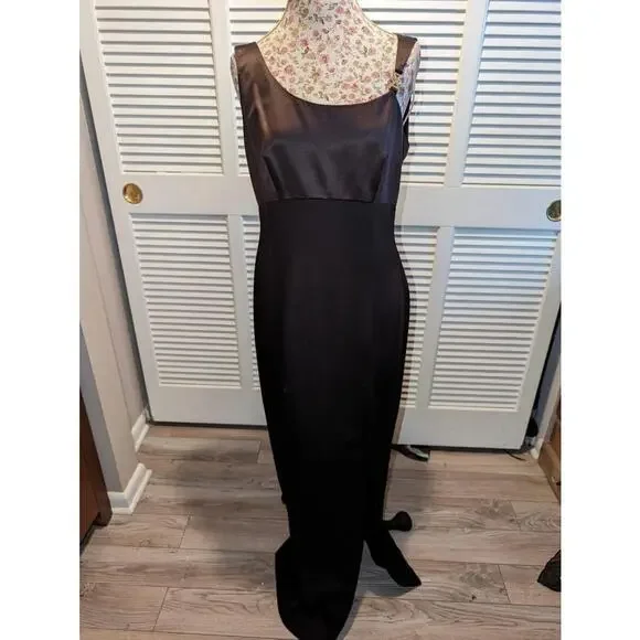 liz claiborne evening dresses Fuchsia V Neck Two Pieces Mermaid Lace Top Satin Long Prom Dress with –  abcprom main image 0